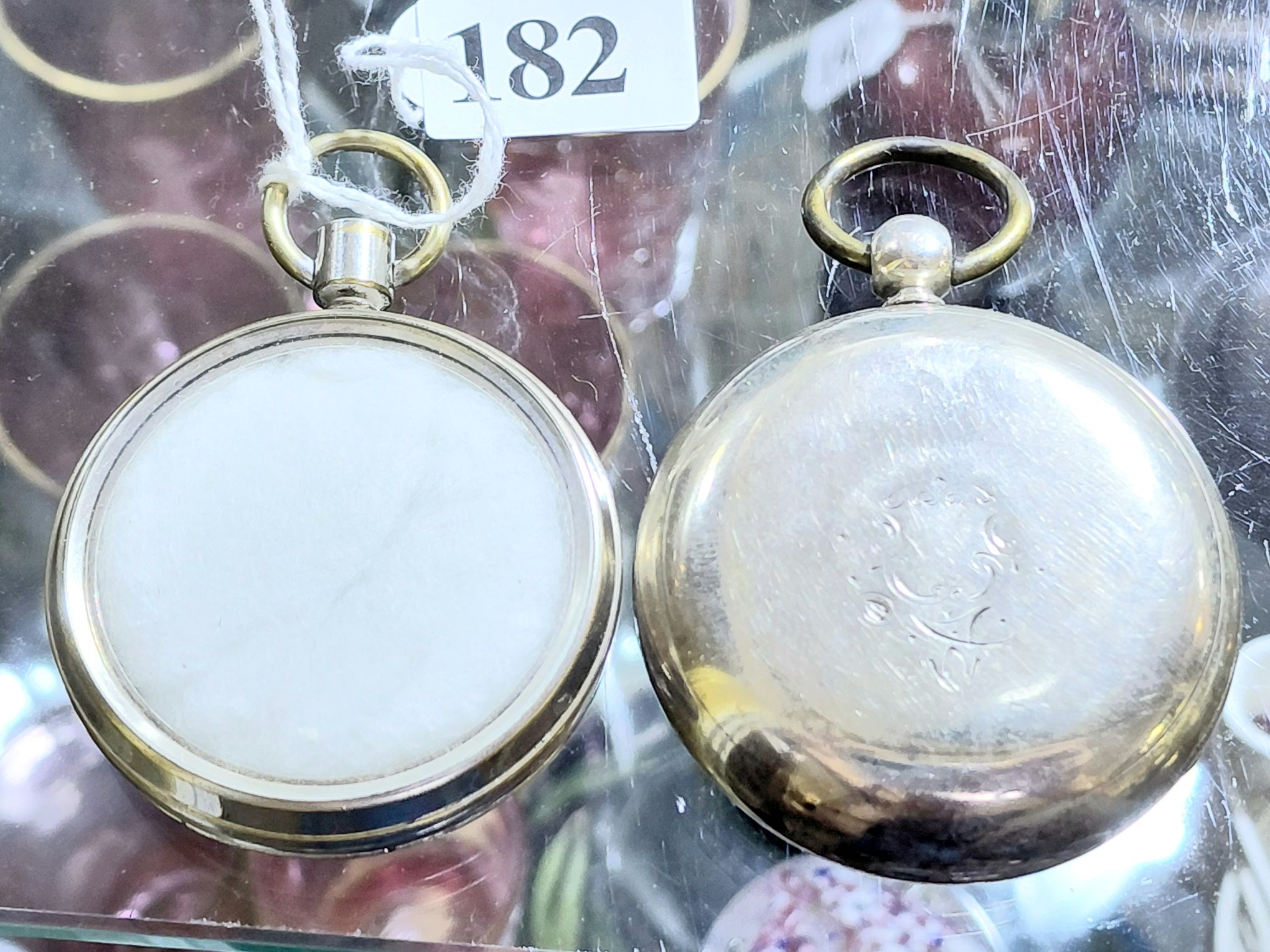 182 · STERLING SILVER WATCH CASE ETC