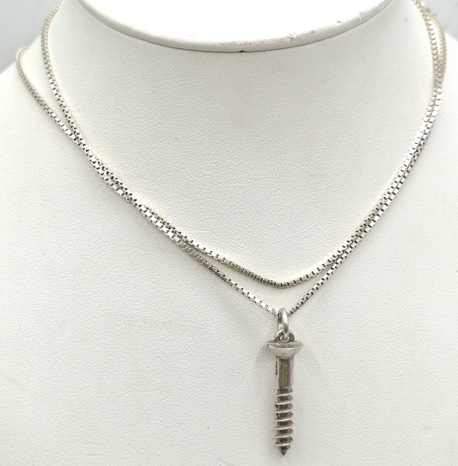 Unusual Silver Screw Pendant