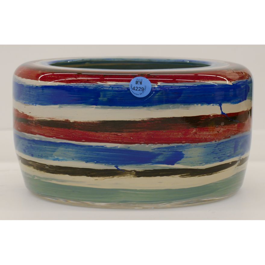 John De Wit Cultus Bay Art Glass Vase 9''