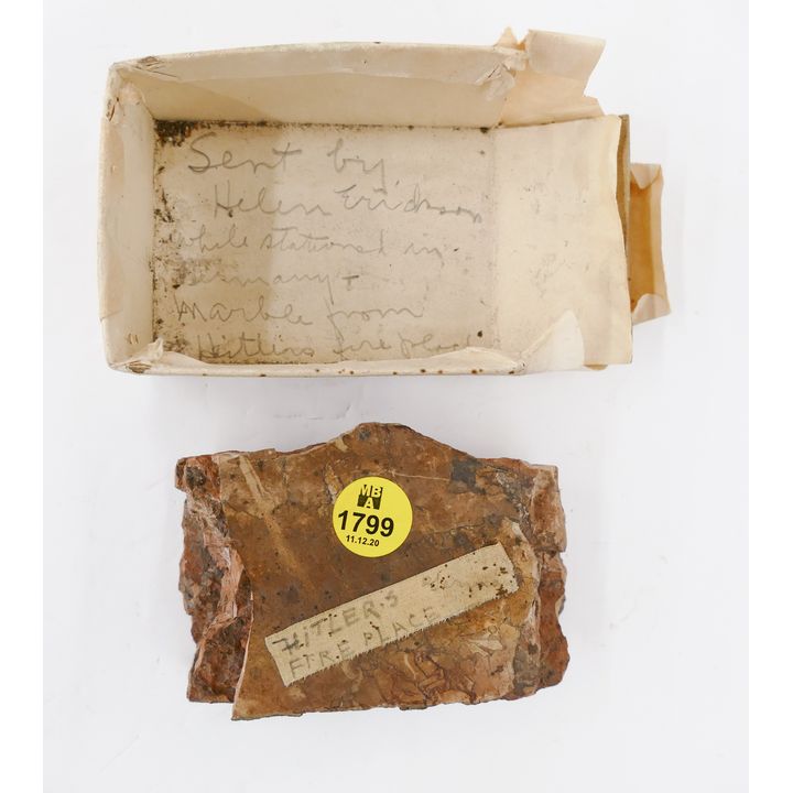 Fragment of Hitler's Fireplace- from the 'Gem Collector's Club' Collection of Jack & Vera Landon.