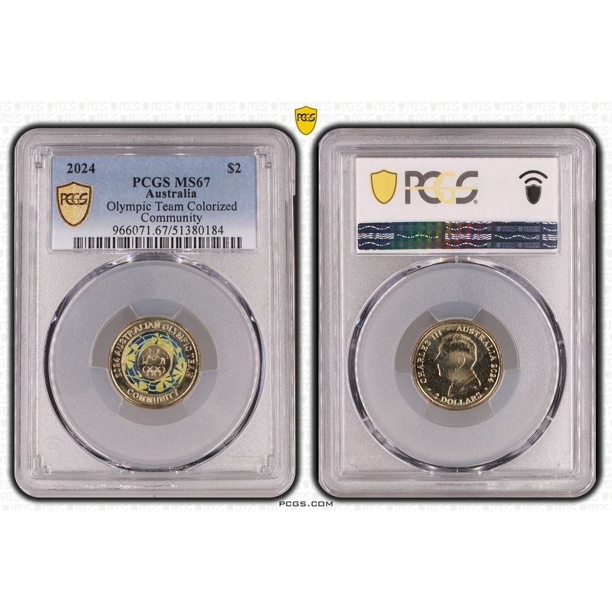 Olympic Team Colorized Community, Two Dollar, 2024, PCGS MS67