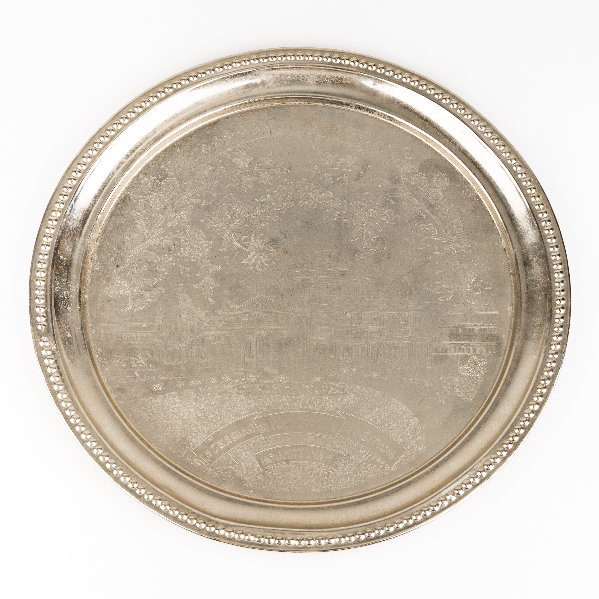 166 · Alloy Plate - Tasmania International Exhibition, Hobart, 1894-5,  VF - aEF