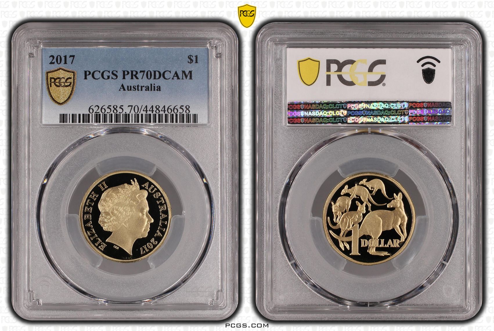 2017 Australia One Dollar, $1 PCGS - PR70DCAM POP 44/0 -658