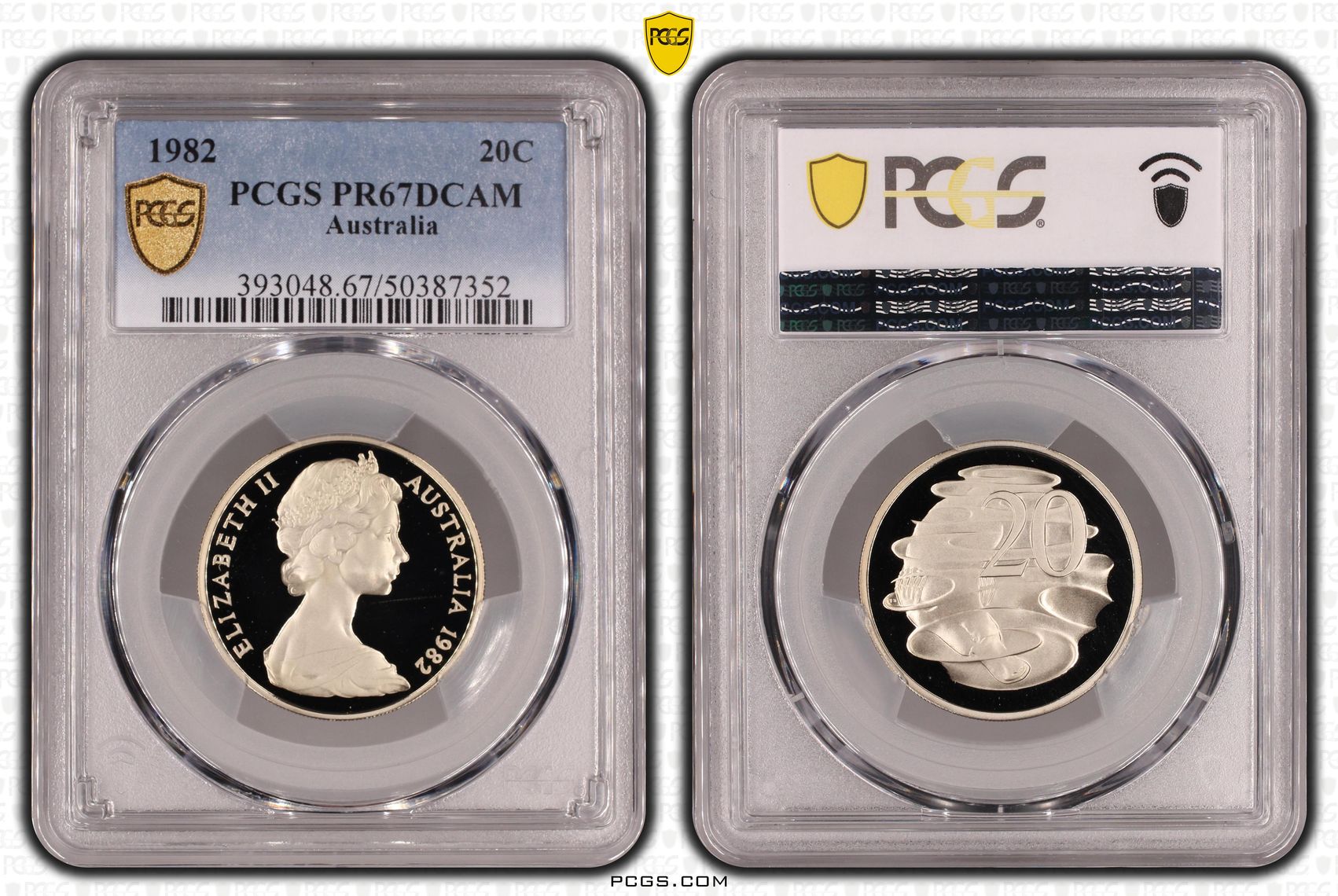 Twenty Cent, 1982, PCGS PR67DCAM