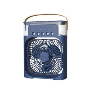 Air Conditioner Fan Evaporative Air Cooler with 7 Colors LED Light Blue |