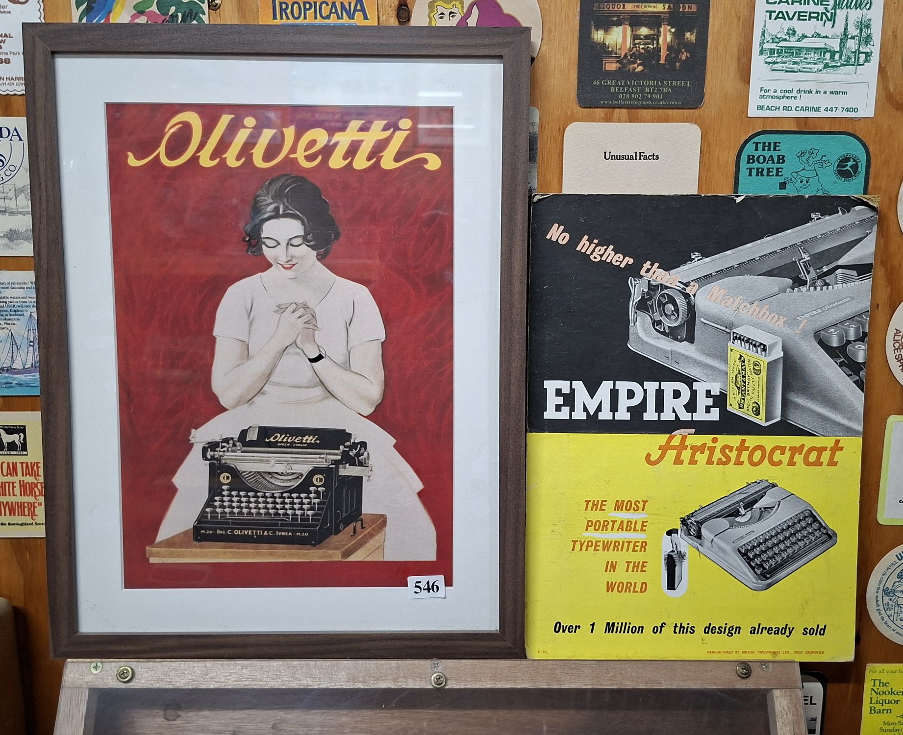 OLIVETTI AND EMPIRE TYPEWRITING ADVERTS
