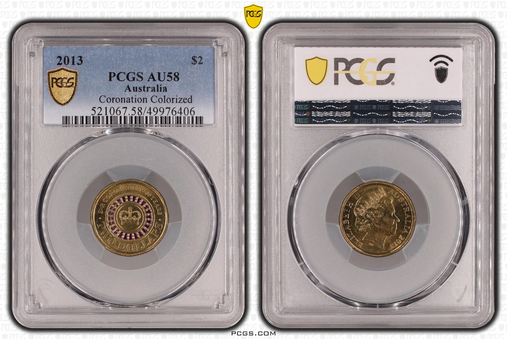 Coronation Colorized , Two Dollar, 2013, PCGS AU58