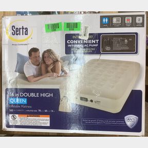 SERTA DOUBLE HIGH INFLATABLE MATTRESS QUEEN SIZE