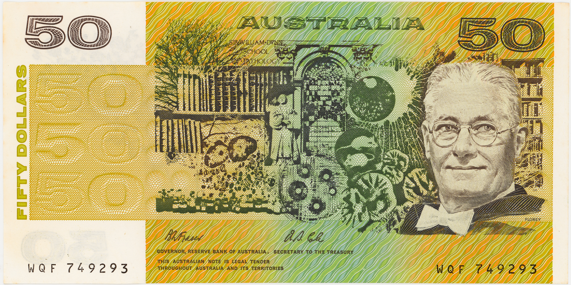 Fraser/Cole, Fifty Dollars, 1991, aUNC