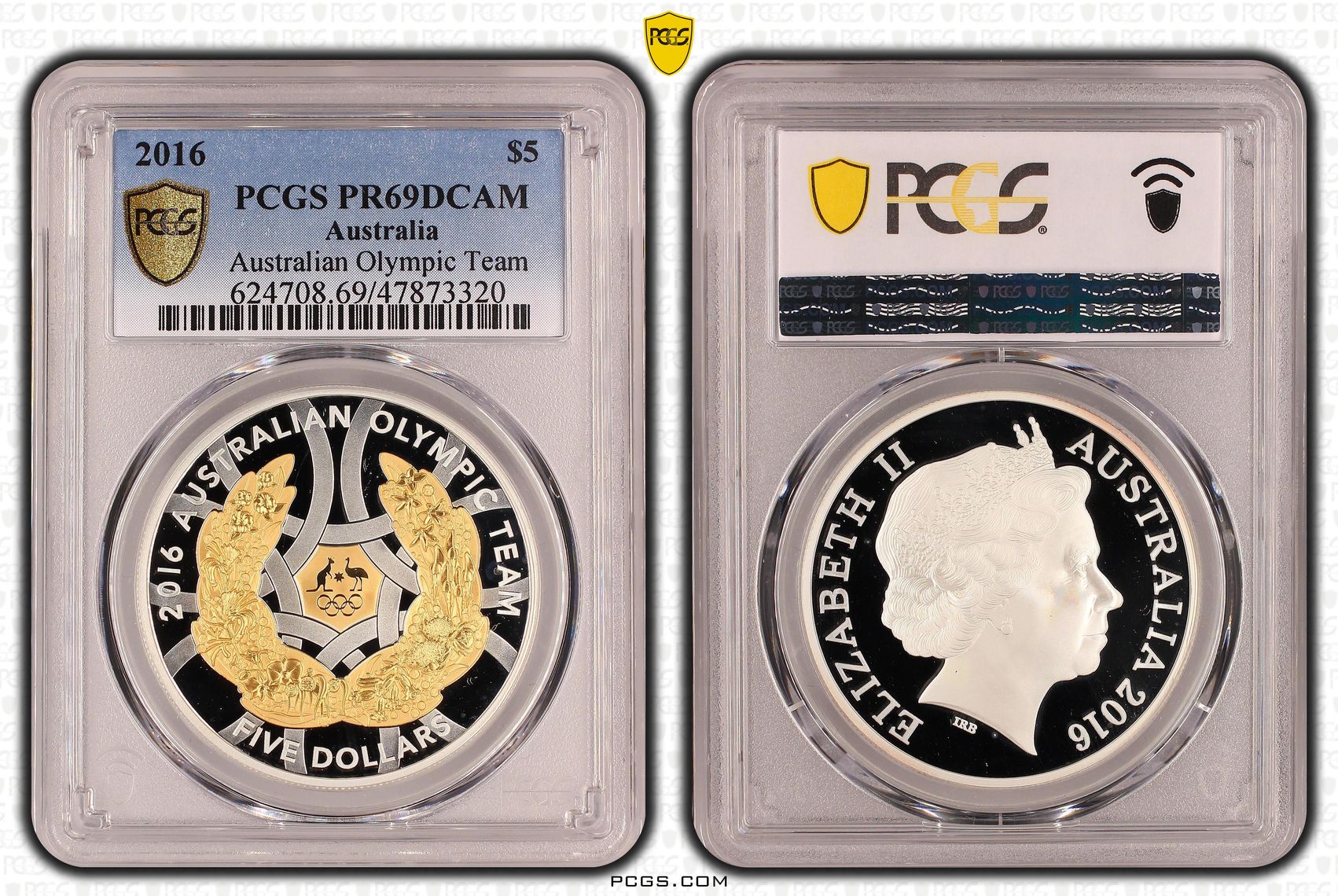 Australian Olympic Team, Five Dollar, 2016, PCGS PR69DCAM