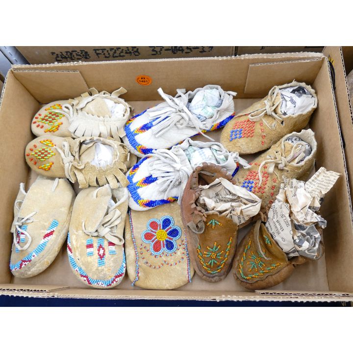 Box Vintage Native Child's Beaded Moccasins