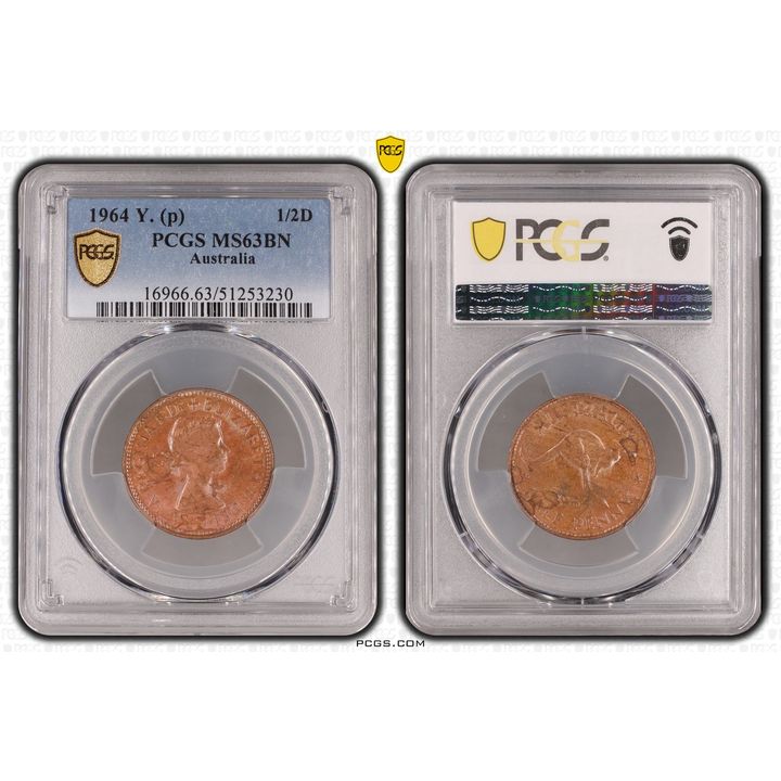 Elizabeth II, Half Penny, 1964, PCGS MS63BN