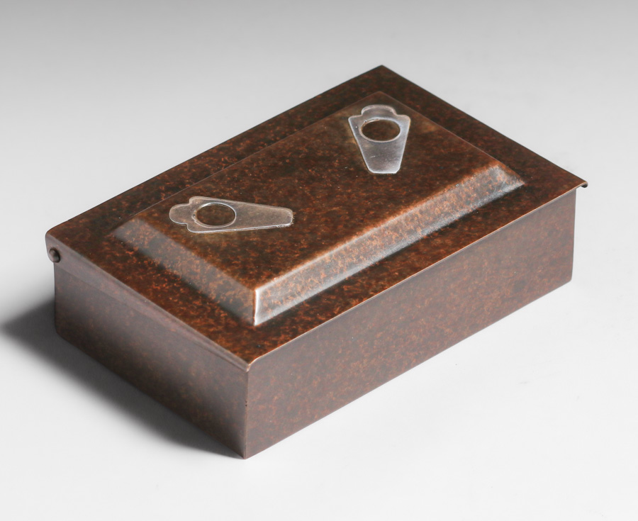 Heintz #4099 Sterling on Bronze Box c1920s | California