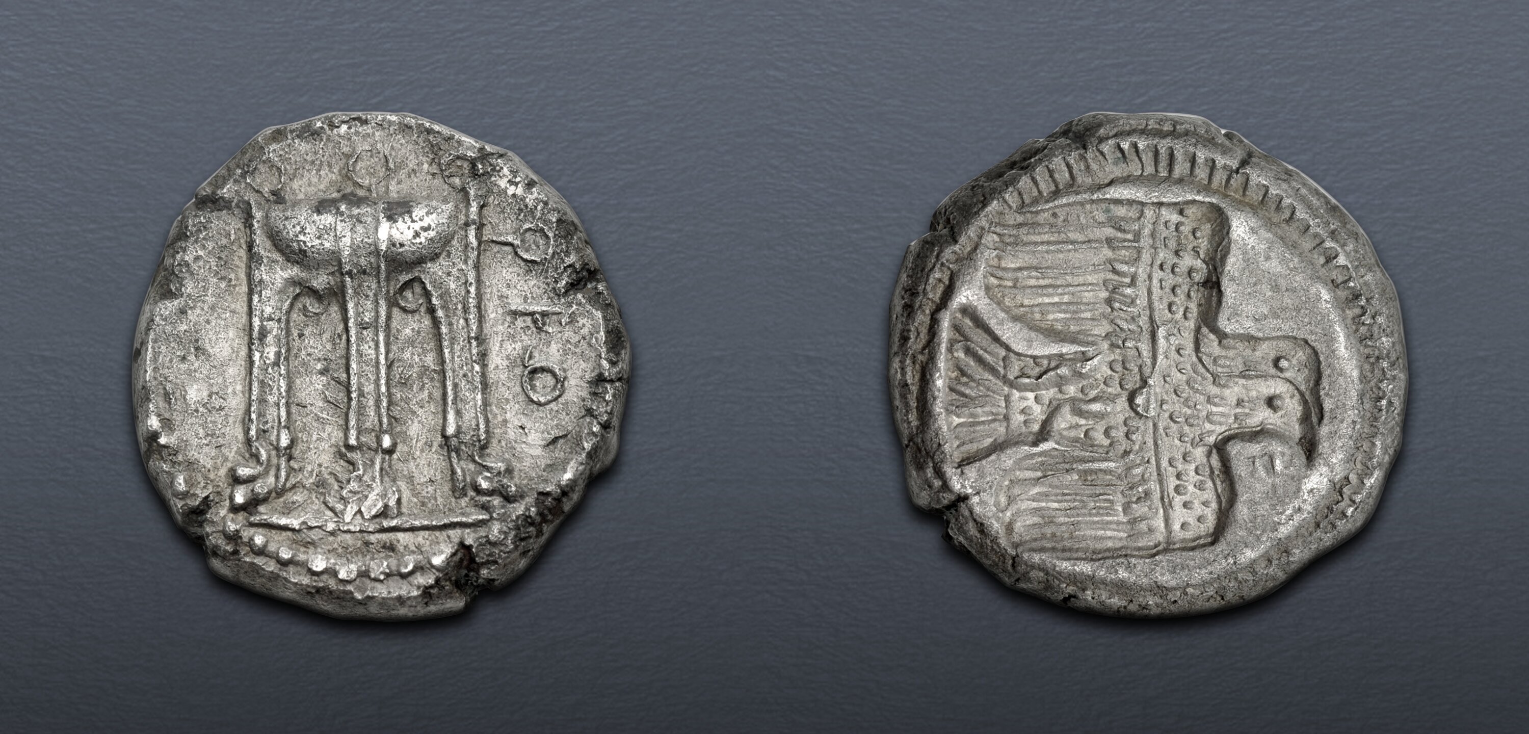 BRUTTIUM, Kroton. Circa 480-430 BC. AR Nomos (17.5mm, 7.76 g, 9h). Near ...