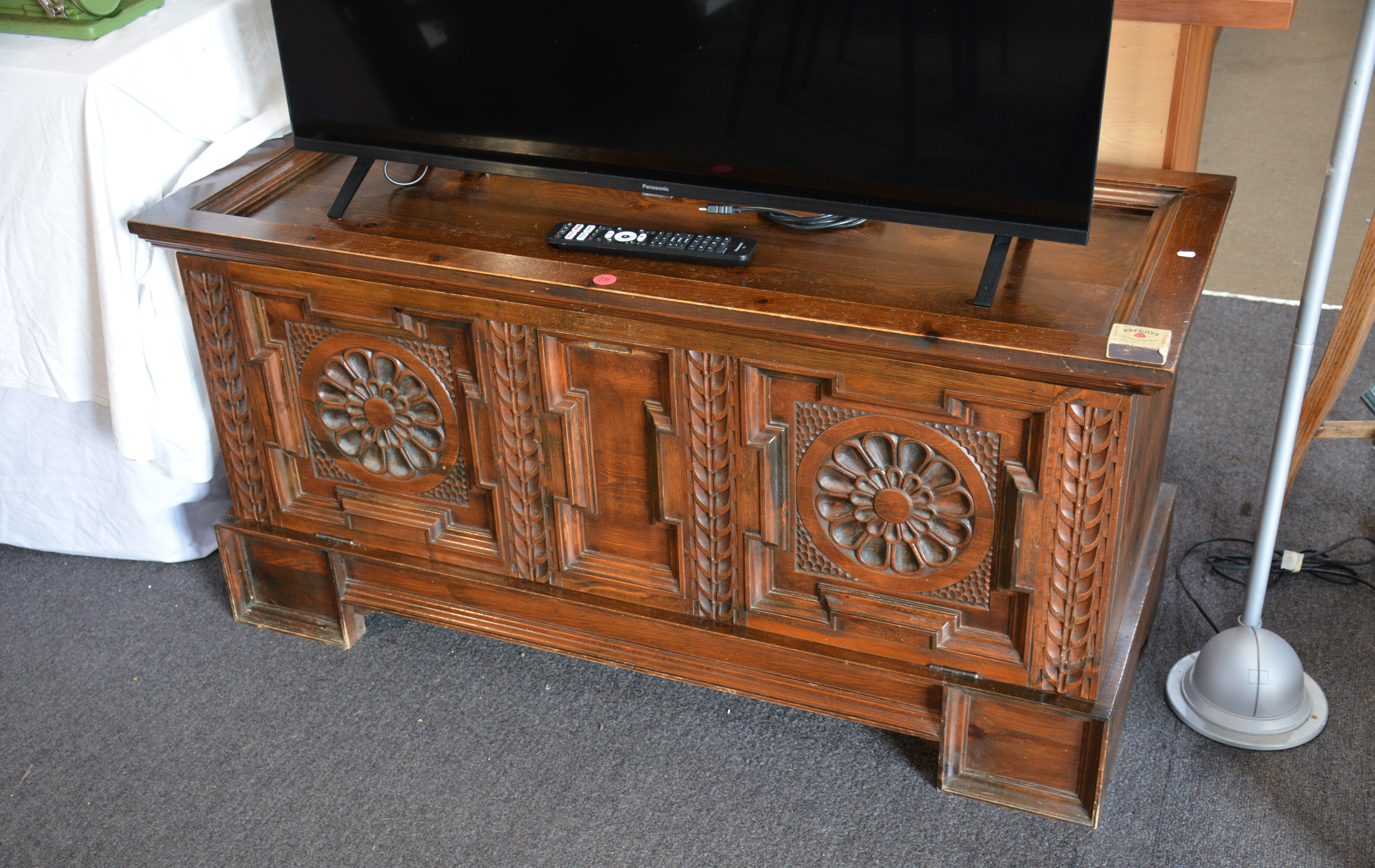 Carved Wooden Chest — NZ auction result