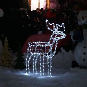 3D LED Deer Christmas Light Display Cool White |