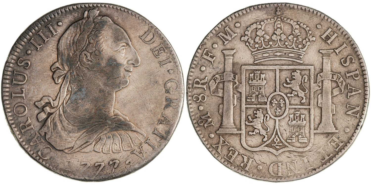 Mexico, Carlos III, Eight Reales, 1777-Mo R.M., Fine