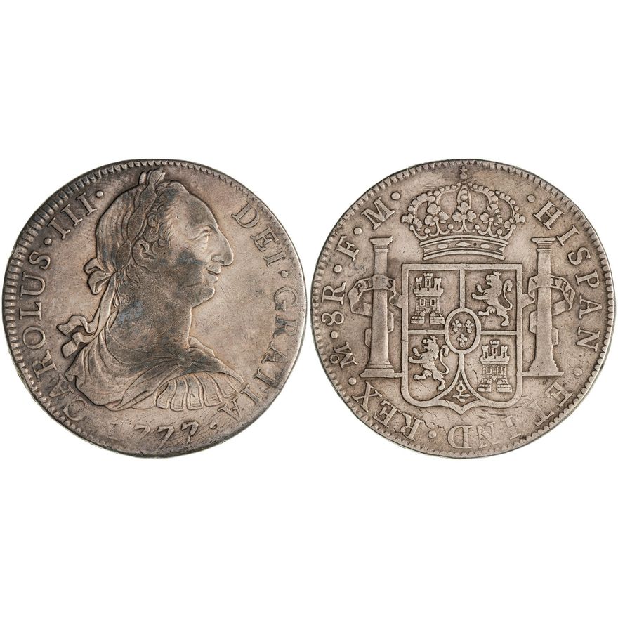 Mexico, Carlos III, Eight Reales, 1777-Mo R.M.,  Fine