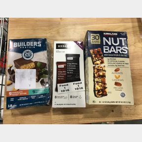 18X BUILDERS PROTIEN BARS, 16X RXBAR PROTIEN BARS & 30X KIRKLAND NUT BARS