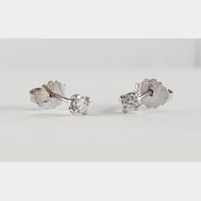 9CTWHITE GOLD EARRINGS WITH EST 0.220CT DIAMONDS - 51929/3578
