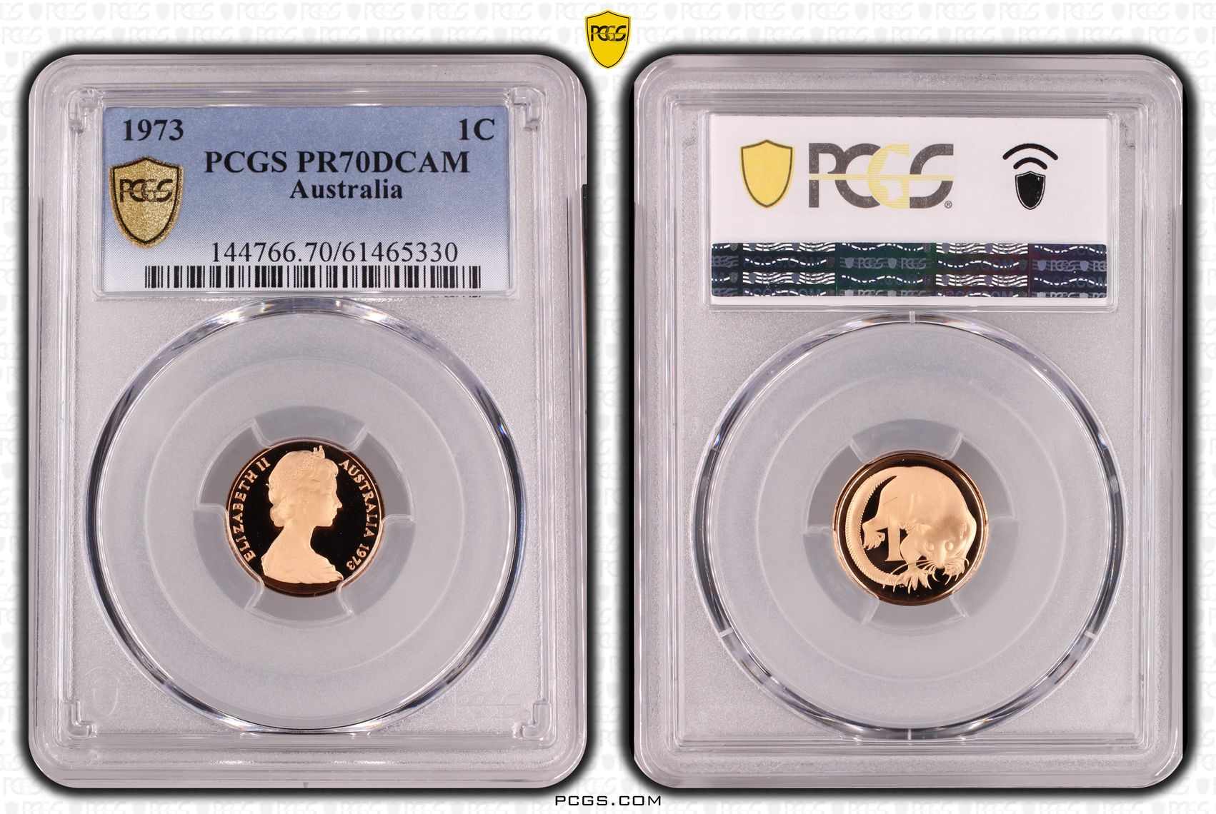 Pop 14/0, One Cent, 1973, Pcgs Pr70dcam