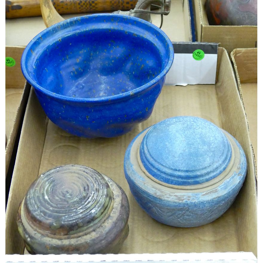 Box 3pc Philips Studio Pottery Jars & Bowl