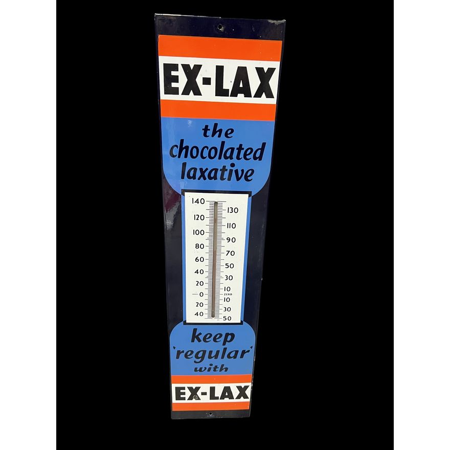 Ex-Lax Porcelain Thermometer Sign