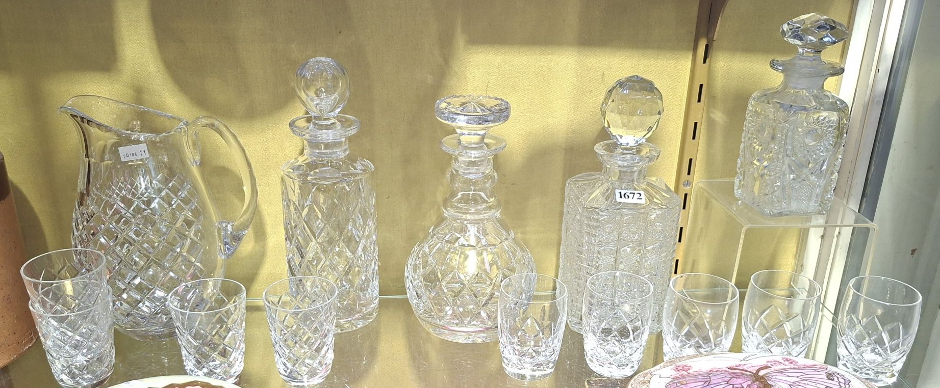 Group Of Cut Crystal