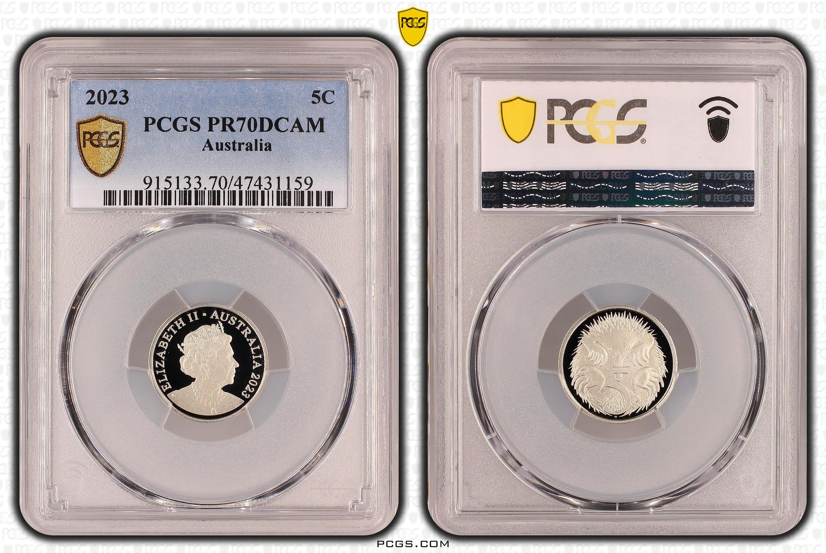 Elizabeth II, Five Cent, 2023, PCGS PR70DCAM