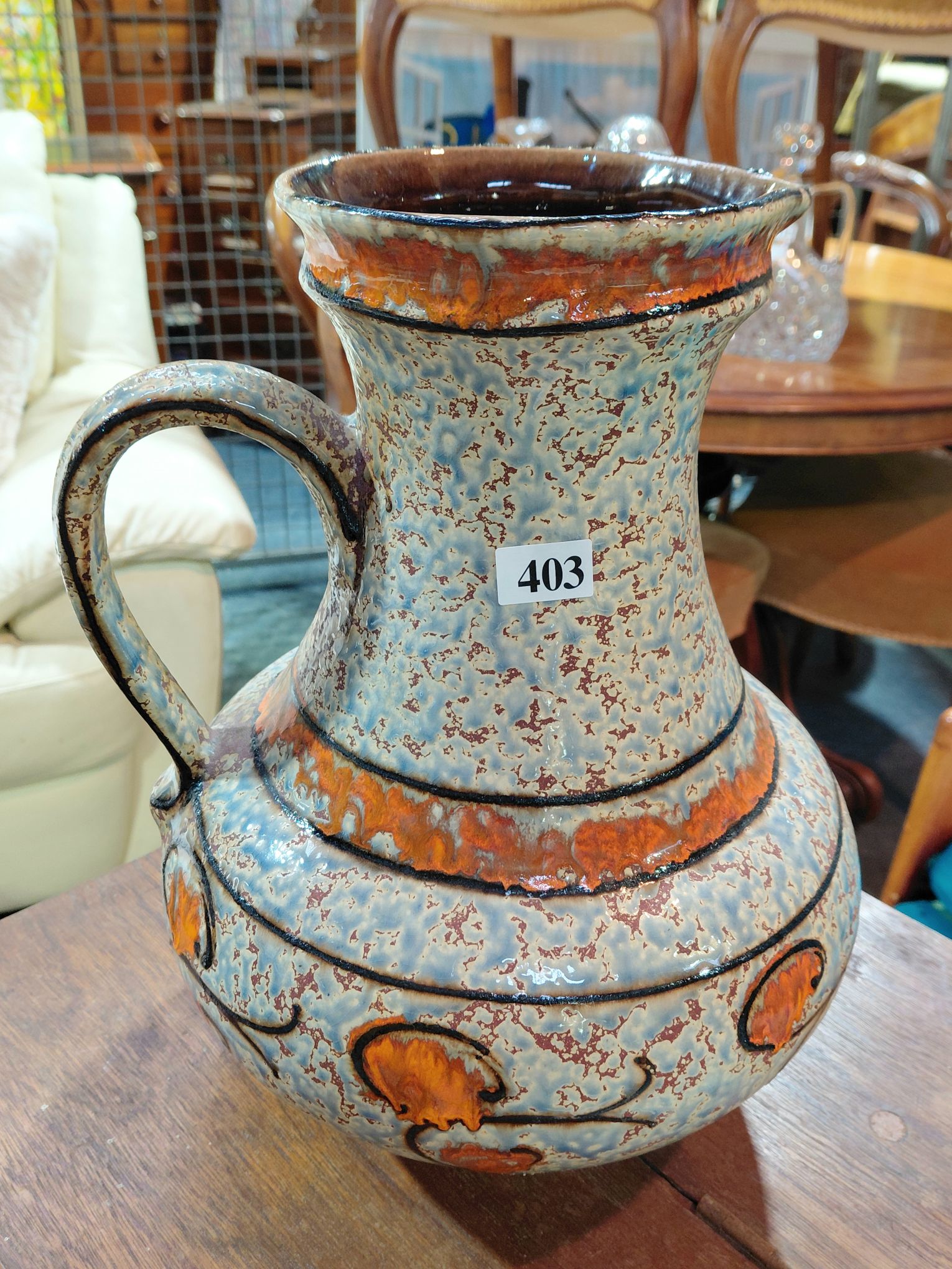 403 · GERMAN POTTERY GLAZED JUG