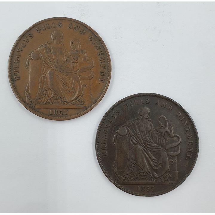 London Penny Trade Tokens (x2)