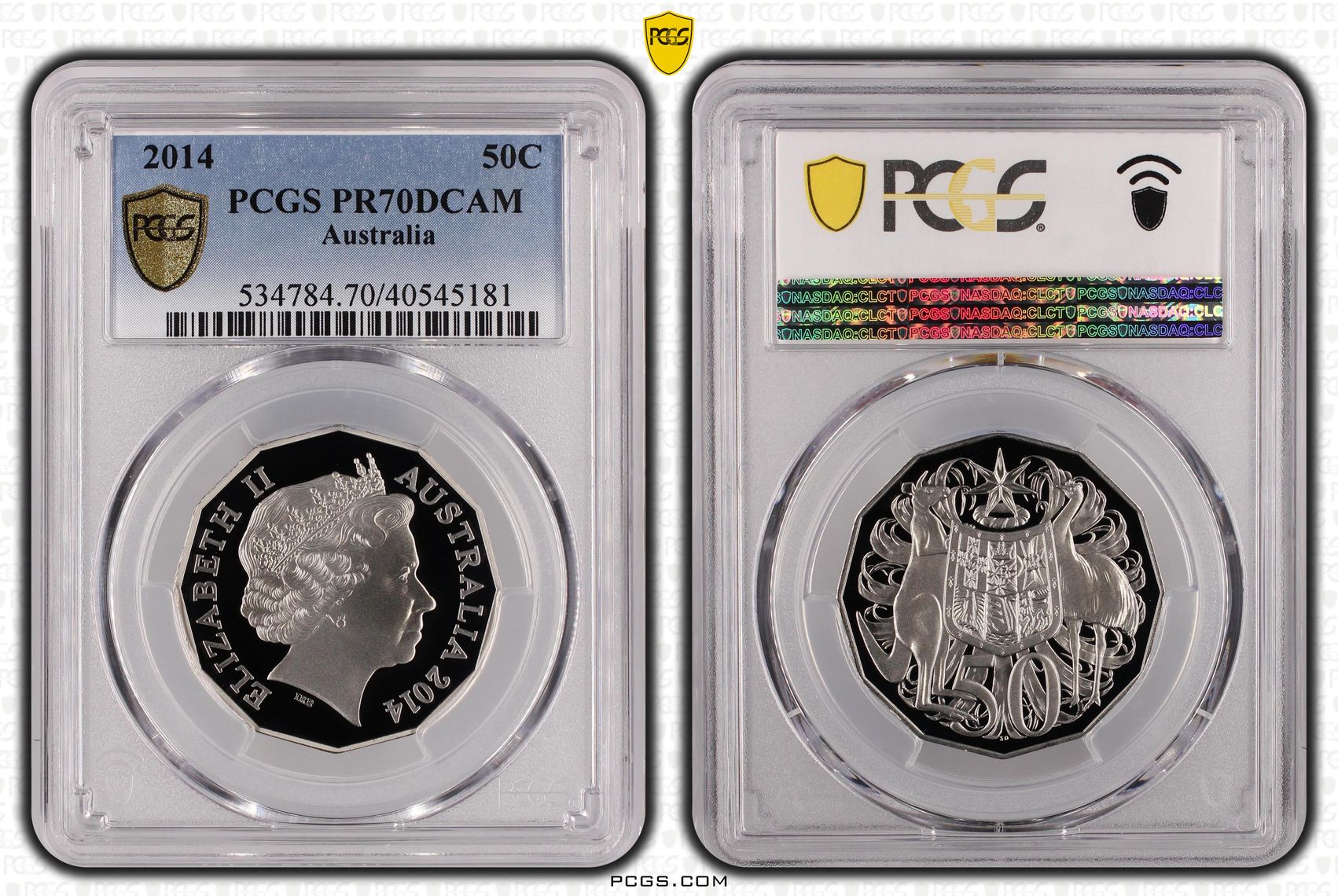 Fifty Cent, 2014, PCGS PR70DCAM