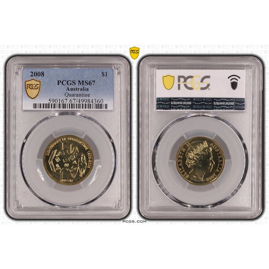 Quarantine, One Dollar, 2008, PCGS MS67