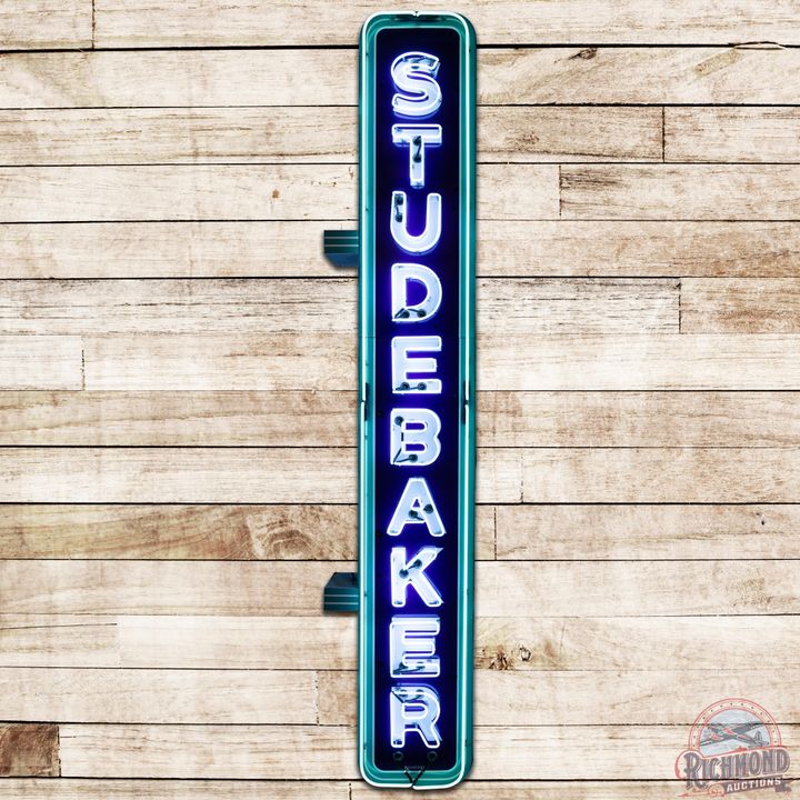13.5' Studebaker Vertical DSP Dealership Neon Sign - 8