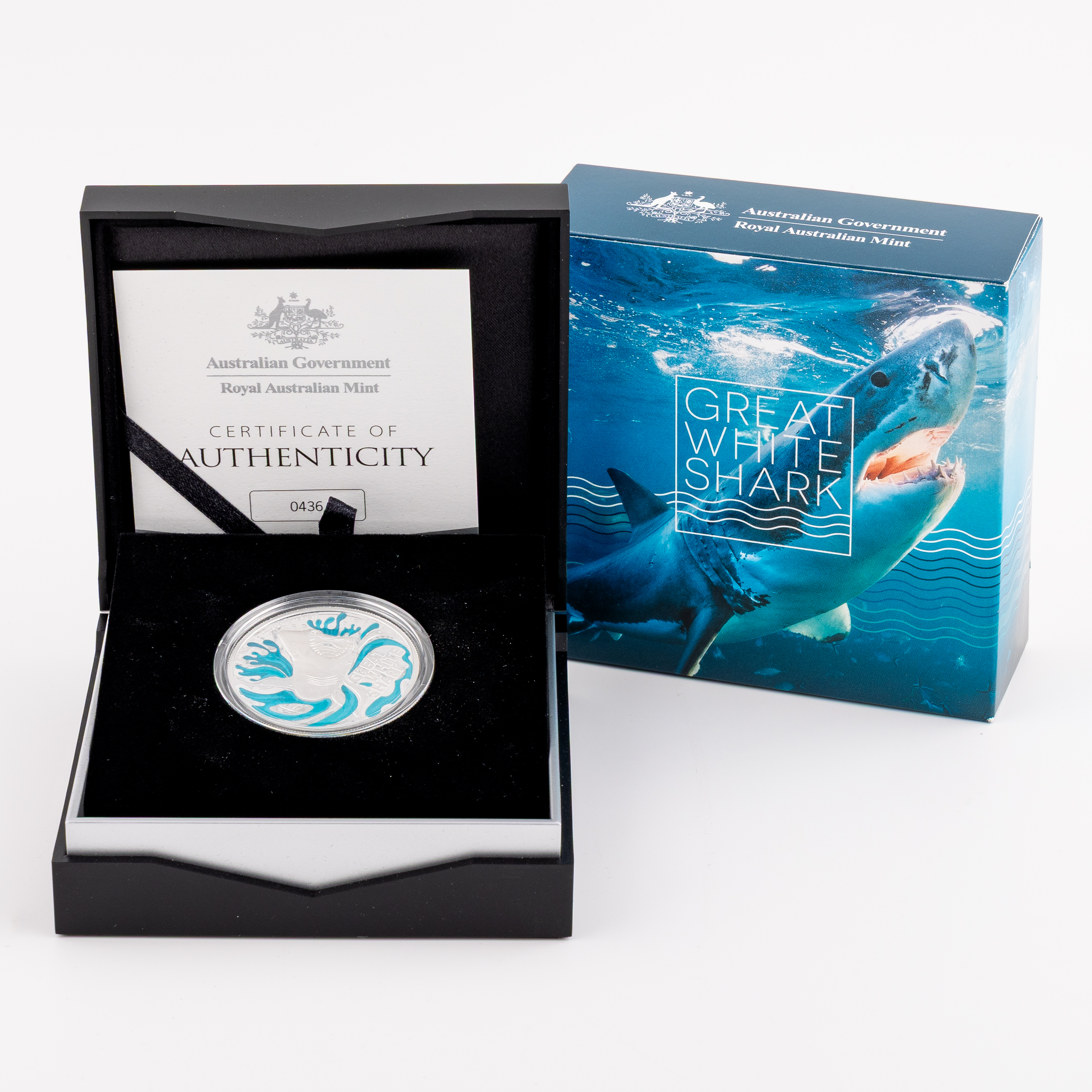 Elizabeth II, RAM - Great White Shark, Five Dollars, 2022, FDC