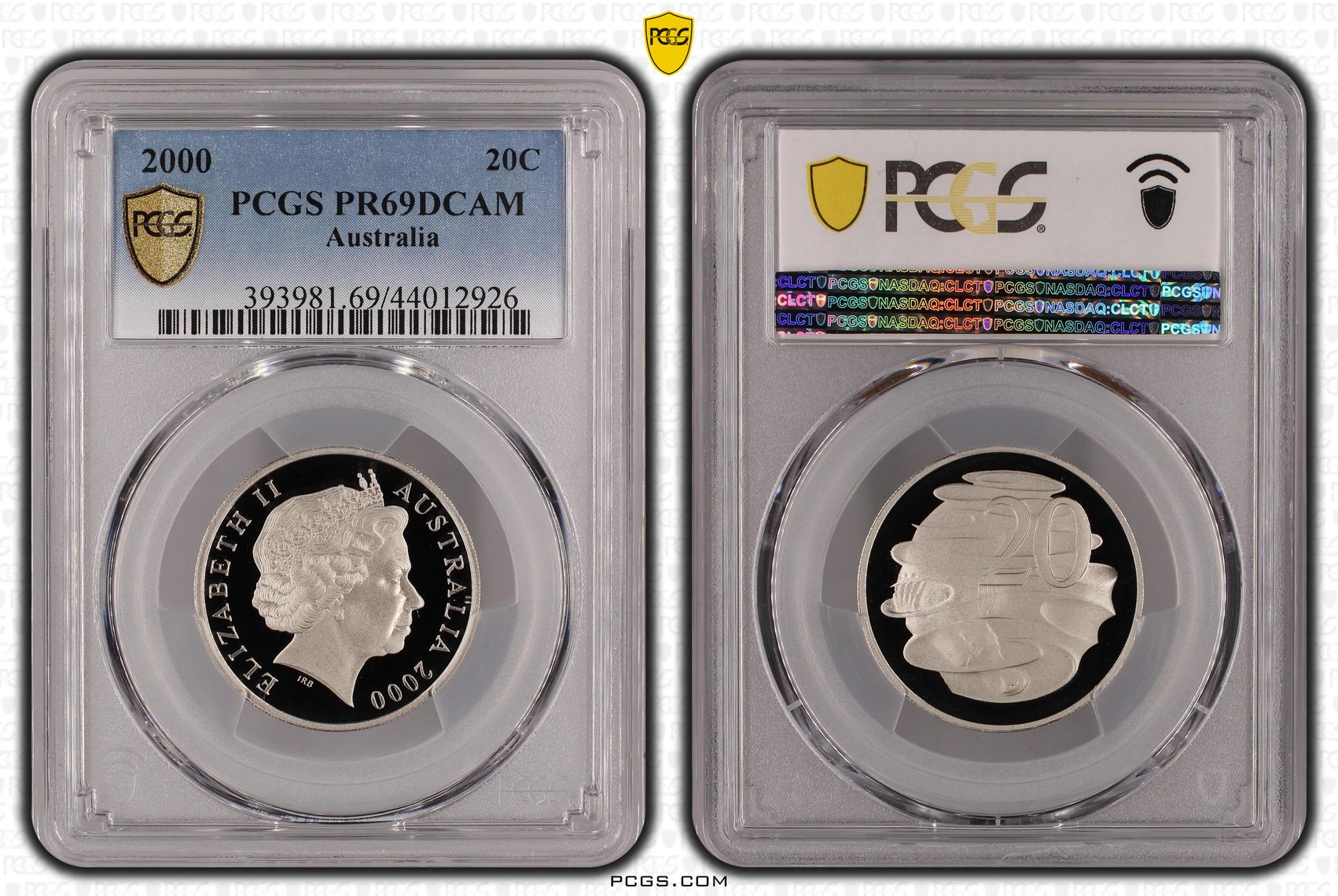 Twenty Cent, 2000, PCGS PR69DCAM