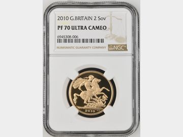 2010 ELIZABETH II PROOF GOLD 2 POUND NGC PF70 UCAM TOP POP!