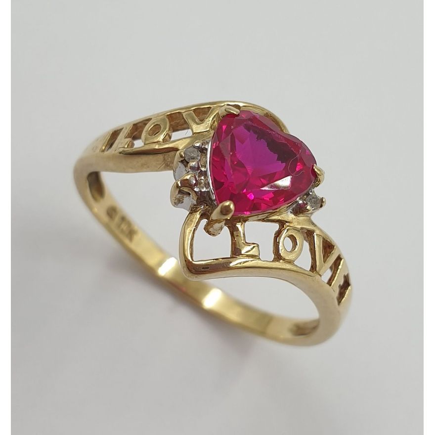 9ct Y/G Ruby & Diamond