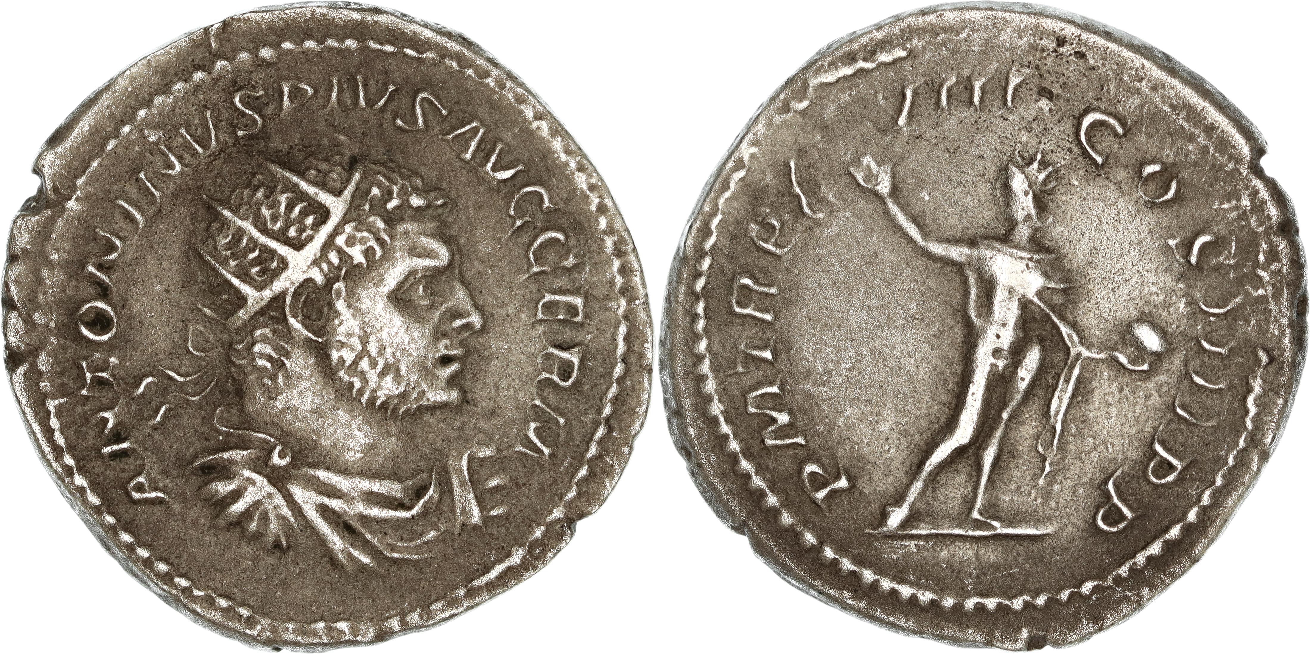 Roman Empire, Caracalla, Silver Antoninianus, 213-217 AD, VF