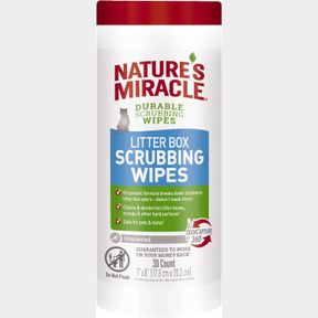 30 COUNT (PACK OF 1) NATURE S MIRACLE LITTER BOX SCRUBBING WIPES 30CT