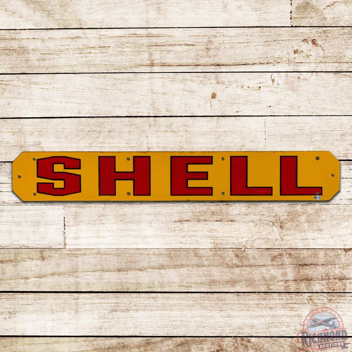 Superb Shell Oil Company Single Sided Porcelain Tanker Sign