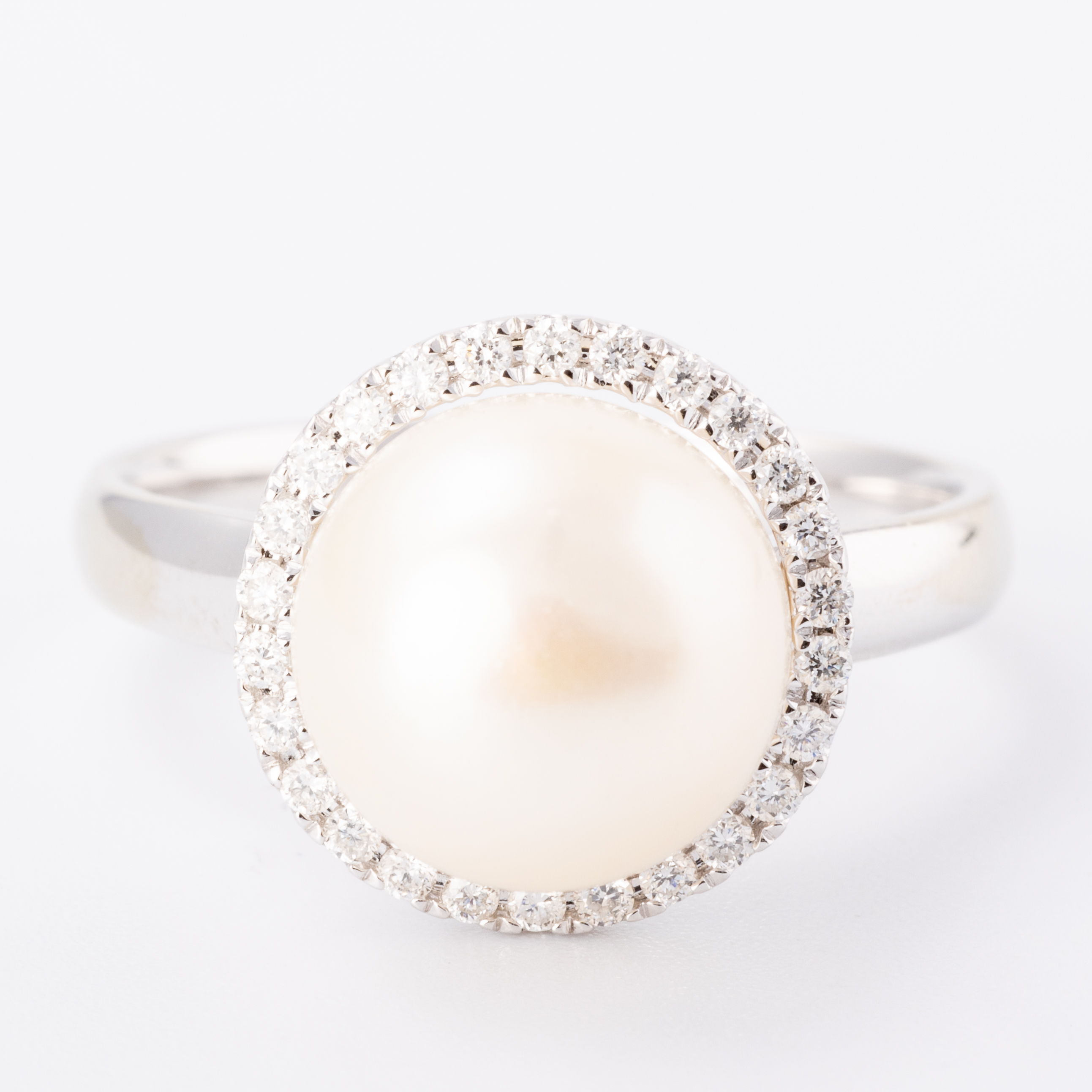 Pearl & Diamond 10ct Gold Ring