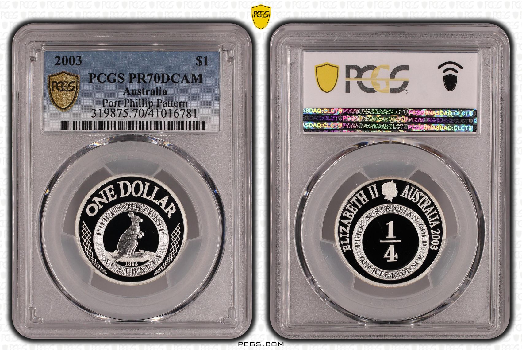 370 · 2003 Australia One Dollar, $1 Port Phillip Pattern PCGS - PR70DCAM POP 24/0 -781