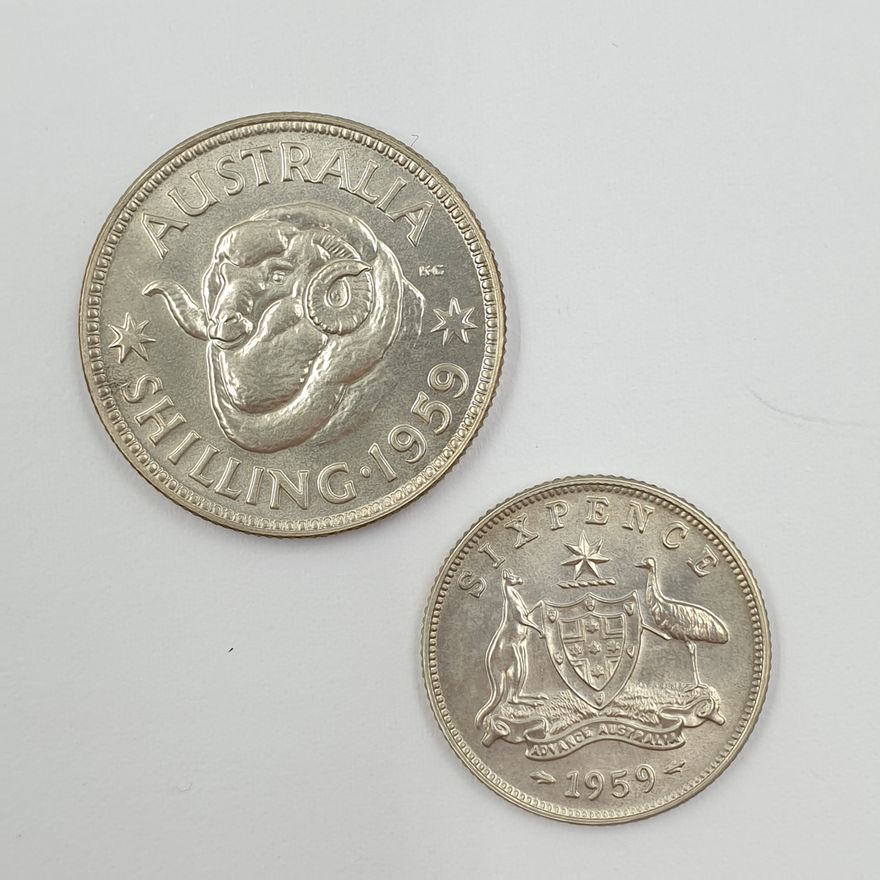 Aus. 1959 Shilling & Sixpence