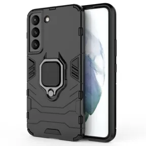 CellTime Shockproof Black Panther Magnetic Ring Stand Cover for Galaxy S22 Black | USED