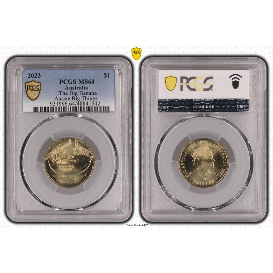 The Big Banana Aussie Big Things, One Dollar, 2023, PCGS MS64