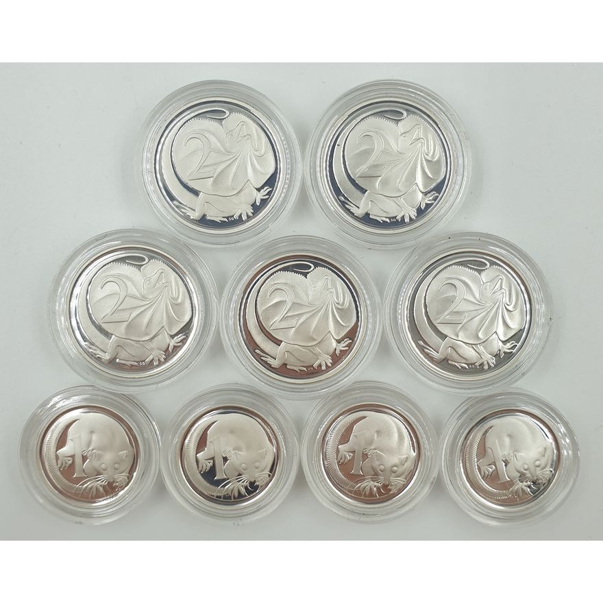 Aus. Silver 1c & 2c Coins