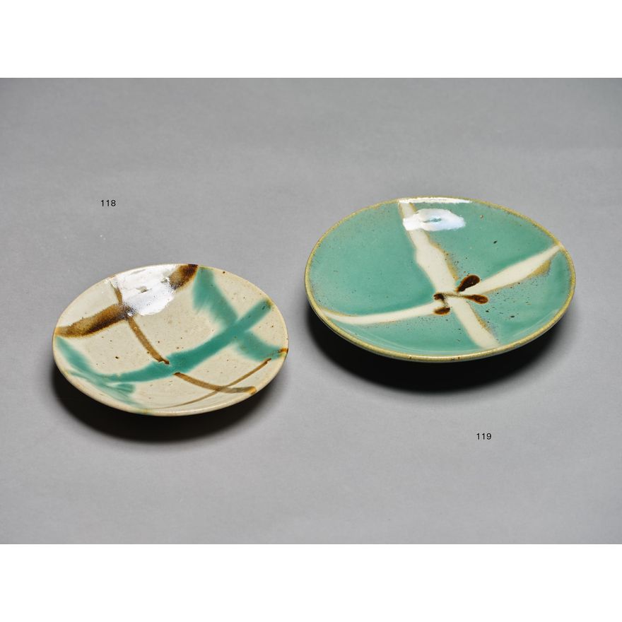 Mashiko Pottery, Stoneware plate attributed to Hamada Shoji