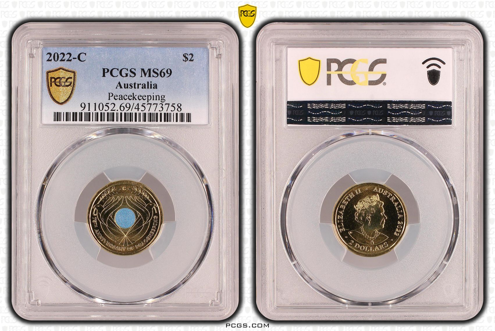 Elizabeth II, Peacekeeping, Two Dollar, 2022-C, PCGS MS 69