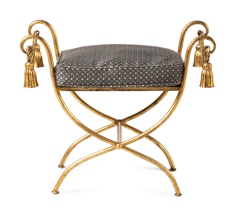 A Gilt Metal Vanity Stool
